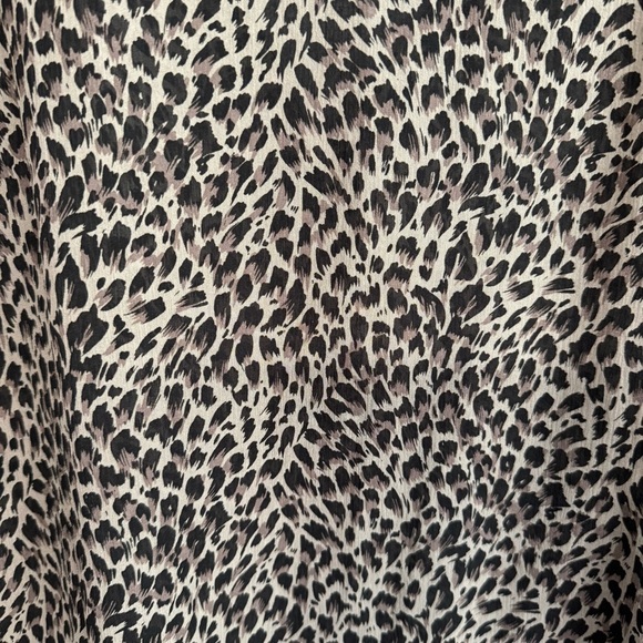 Garnet Hill blouse top shirt Brown leopard print 100% silk - Picture 12 of 12